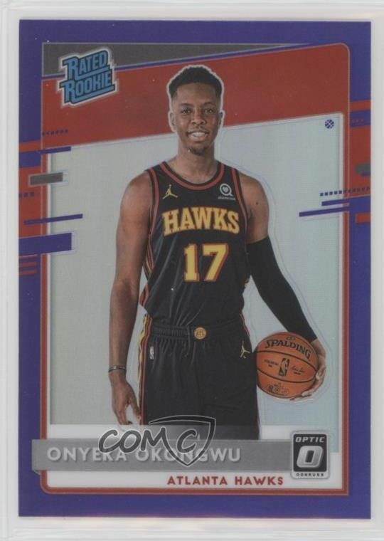 2020-21 Panini Donruss Optic Rated Rookie Purple Prizm Onyeka Okongwu #156 1j4c