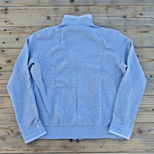 Lacoste Men's Gray Full Zip Mock Neck Sweater Jacket Long Sleeve Size L 5 FR - Picture 2 of 7