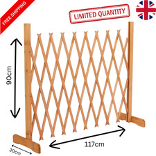 Freestanding Wooden Fence Expanding Garden Screen Dog Indoor Trellises Fence |UK