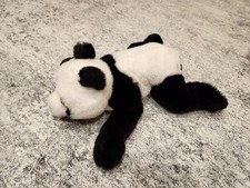 FAO Schwarz Floppy Black White Panda Bear Plush Stuffed Animal