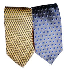 (2) VINTAGE 1990's RALPH LAUREN GREEN LABEL Hand Sewn 100% Silk Ties Made In USA