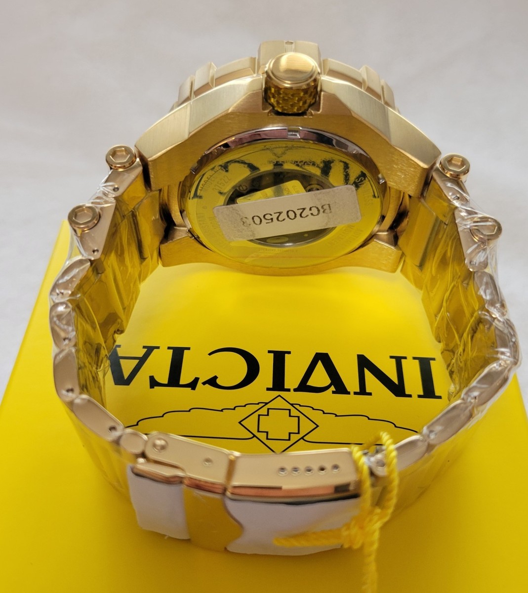 Invicta Bolt Automatic Men's Watch - 54mm, Gold 37522 | eBay