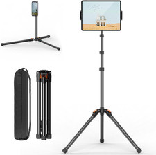 72In Tablet Floor Stand Tripod,Tablet Stand Floor with 360  Ball Head,Height Adj