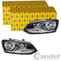 2X Hella Halogen Scheinwerfer Passend FüR Vw Polo Links+Rechts