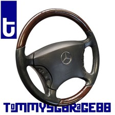 Mercedes Benz W220 W215 Lenkrad Holz Holzlenkrad Wurzelholz Leder schwarz Mercedes Benz W220 W215 Lenkrad Holz Holzlenkrad Wurzelholz Leder schwarz