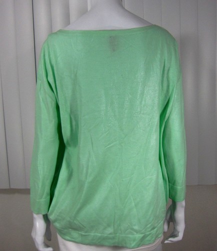 GUESS BY MARCIANO ESCOTE REDONDO MANGA LARGA SUÉTER TALLA S PEQUEÑO VERDE MACIZO - Imagen 5 de 6