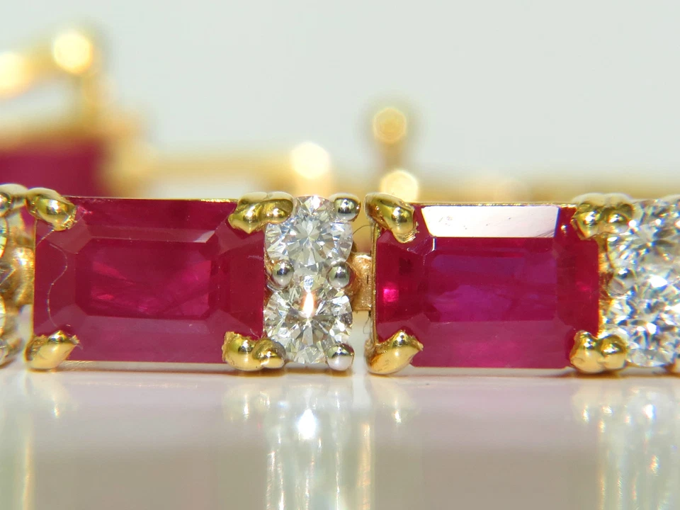GIA CERTIFIED 18KT 23.46CT NATURAL RUBY DIAMOND BRACELET VIVID** - Image 3 of 4