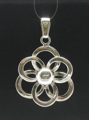 Sterling Silver Pendant Flower Charm Stamped Solid 925 New Handmade Empress