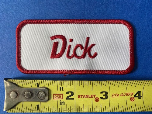 Dick (Red) Uniform Shirt Vintage Name Tag Patch Jacket Vest Emblem Harley