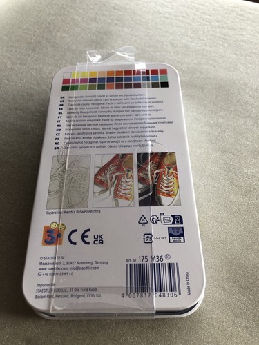 Staedtler 36 pack coloured pencils tin Assorted colours New sealed ideal gift - Picture 2 of 2