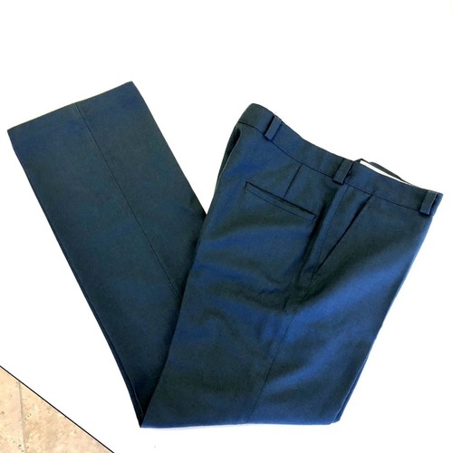 Vtg 50's Men's Cadet Blue GABARDINE Trousers Wool ROCKABILLY Dress Pants 34 - Picture 5 of 8