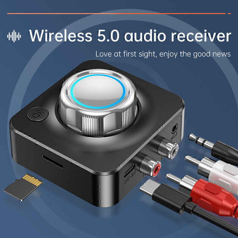 Bluetooth 5.0 Audio Adapter with 3D Music & Subwoofer Playback