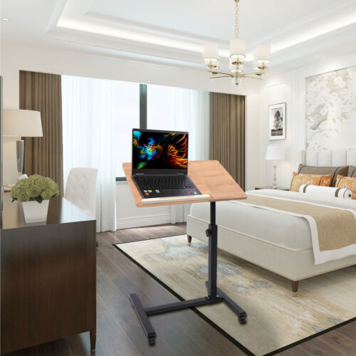Laptop Desk Angle, Height Adjustable Rolling Cart Over Bed Hospital Table Stand