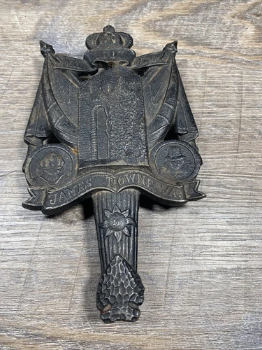Vintage Virginia Metalcrafters Cast Iron James Town Va 1953 Trivet HTF - product listing photo