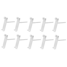 Wire Metal Hanger Retail Long Gridwall Hooks Grid Panel Display 10 PC White 4"