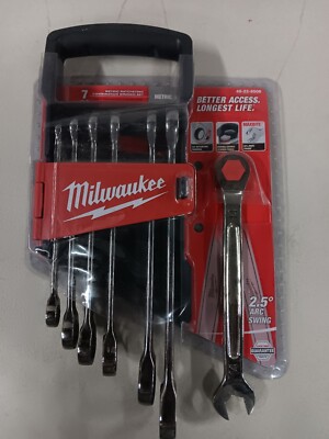 Milwaukee 48-22-9506 Ratcheting Combination 7 Piece METRIC Wrench Set
