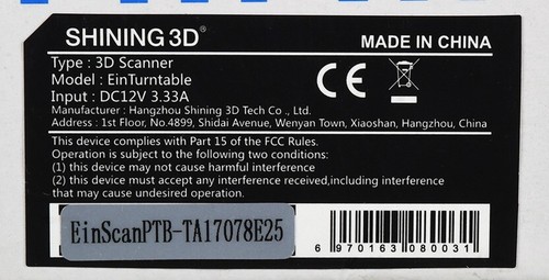 Shining 3D EinScan-Pro+, platine électrique, EinScan PCA-TB17060E23 avec accessoires - Photo 8/10