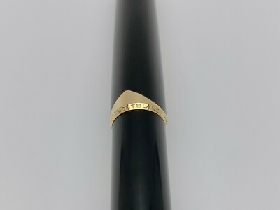 MONTBLANC 181 BALLPOINT PEN IN BLACK WITH GOLD PLATED CLIP & TRIM