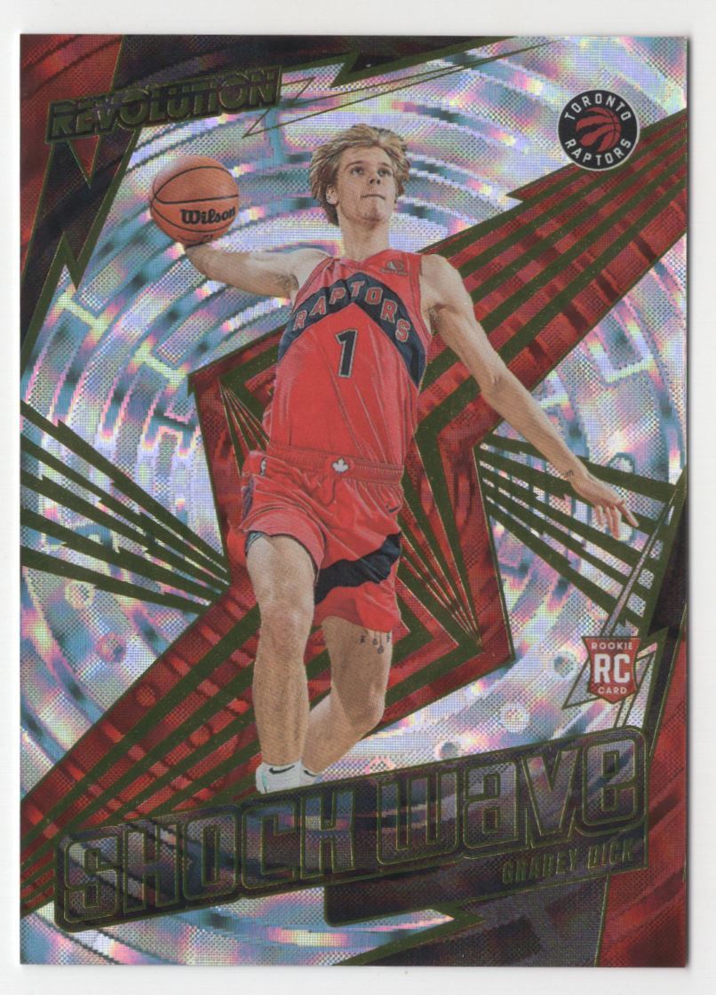 2023-24 Panini Revolution Shock Wave Fractal Gradey Dick RC Toronto Raptors #12