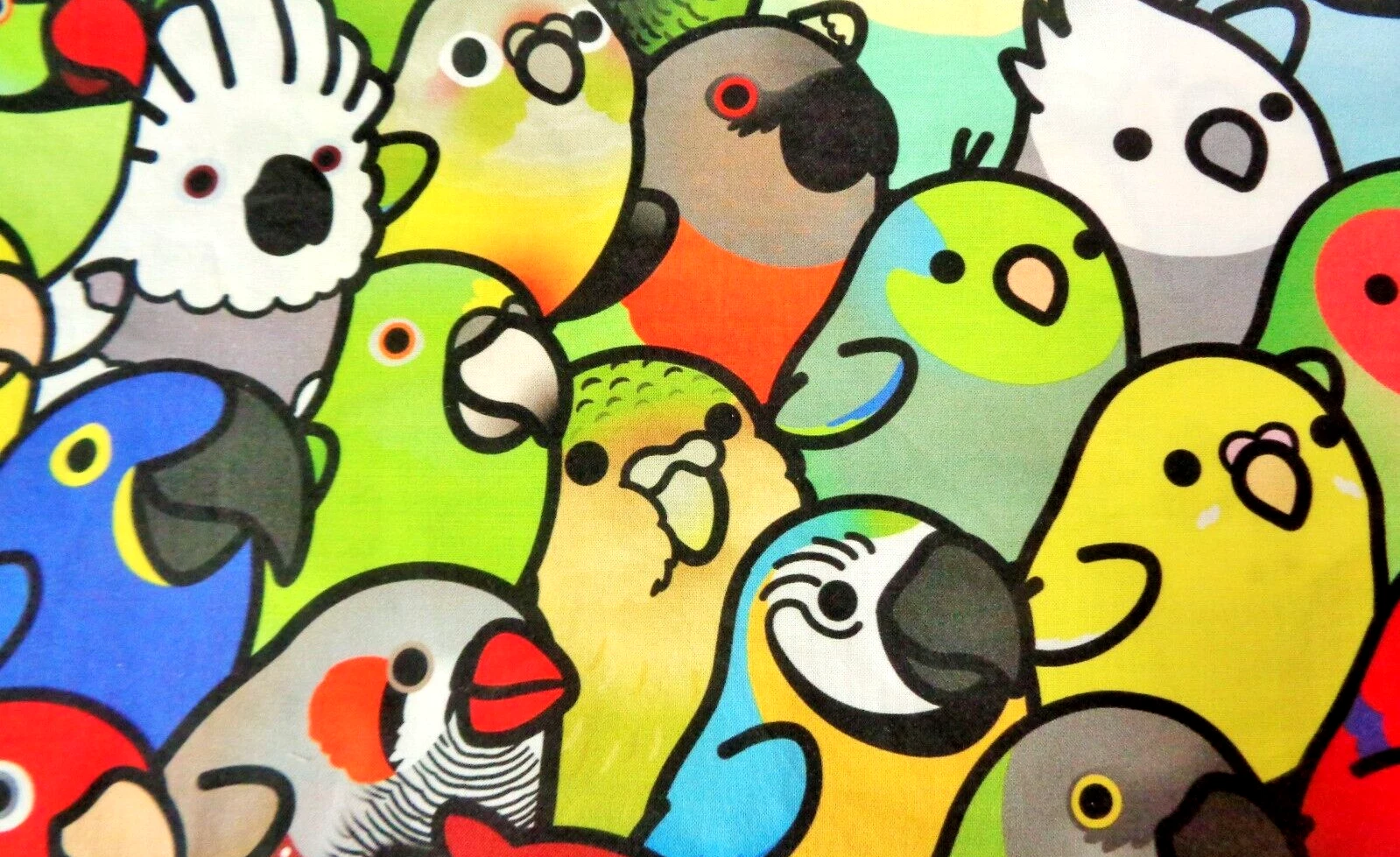 LARGE Bird CAGE "Every Color Birdie" 27" long Cover ONLY