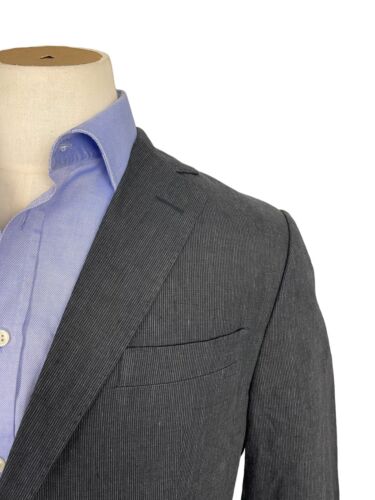 Herren GANT Leinen Blazer 42" dunkelmarine Nadelstreifen Hochzeit Sommer - Bild 3 von 15