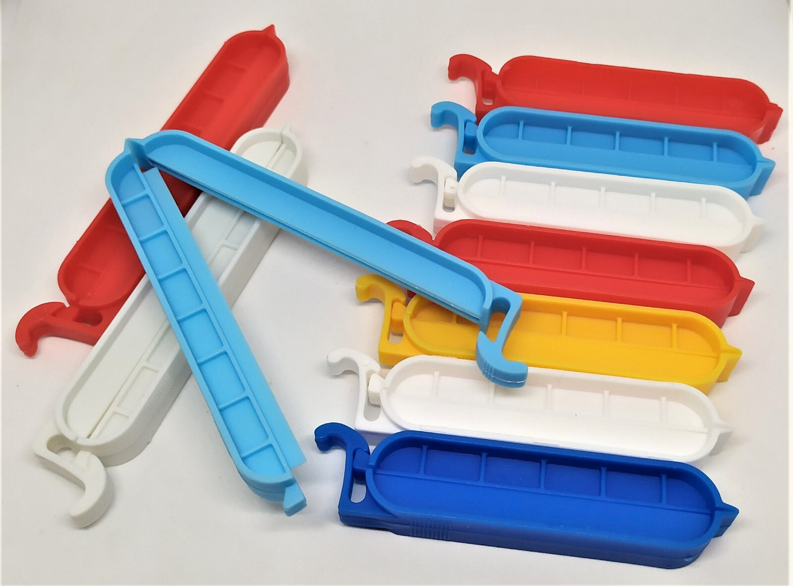 PAPSTAR Verschluss-Clips Farbig Sortiert – 10 Stück, 2 Größen (60 Mm & 80 Mm) – PP-Material, Praktisch Für Tüten & Verpackungen