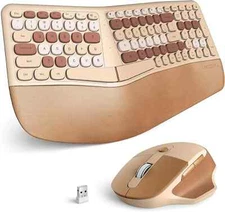 Wireless Ergonomic Keyboard And Mouse Combo - Comfortable Split Keyboard New