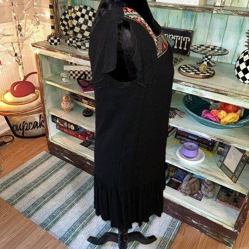 NWT Juniors Sequin Hearts Brand Black Dress Small Cap Sleeves Lined - Picture 4 of 6