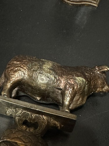 1958 Gladys Brown Edwards Hereford Angus Steer Bull Trophy With Bakelite Base - Picture 6 of 16