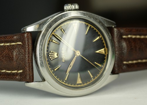 1953 Vintage Rolex Oyster 6022 Black Dial 34mm Cal. 710 Swiss Watch - Picture 15 of 17