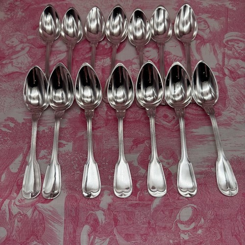 Christofle Vintage Silver-Plated Tablespoons Set of 14 Pcs France 20th Century