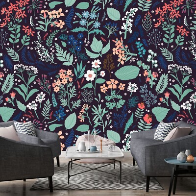 3D Colorful Branch ZHUA44671 Wallpaper Wall Murals Removable Self-adhesive Ann