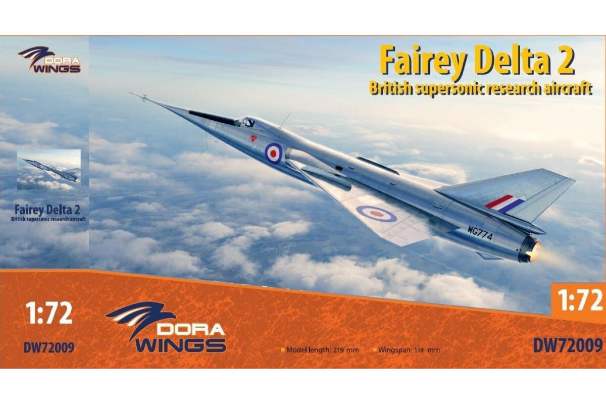 Maquette Fairey Delta 2 Dora Wings 1/72 avion miniature en plastique britannique