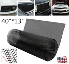Aluminum Mesh Grill Cover Car Bumper Fender Hood Vent Grille Net Universal Black