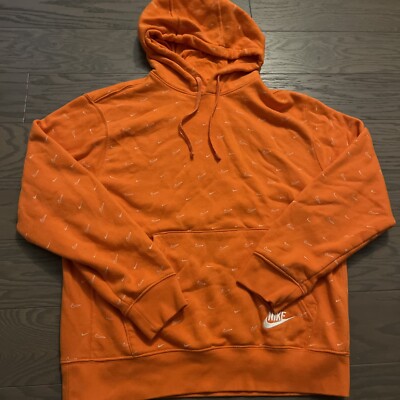 nike club sweatshirt orange