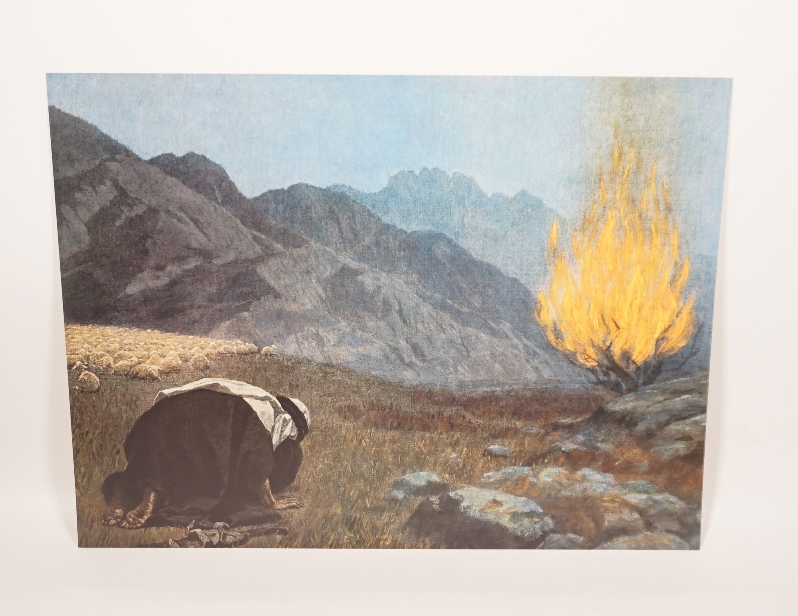 #9 Der brennende Dornbusch Bibilische Wandbilder Gehard Fugel 45x60cm Druck