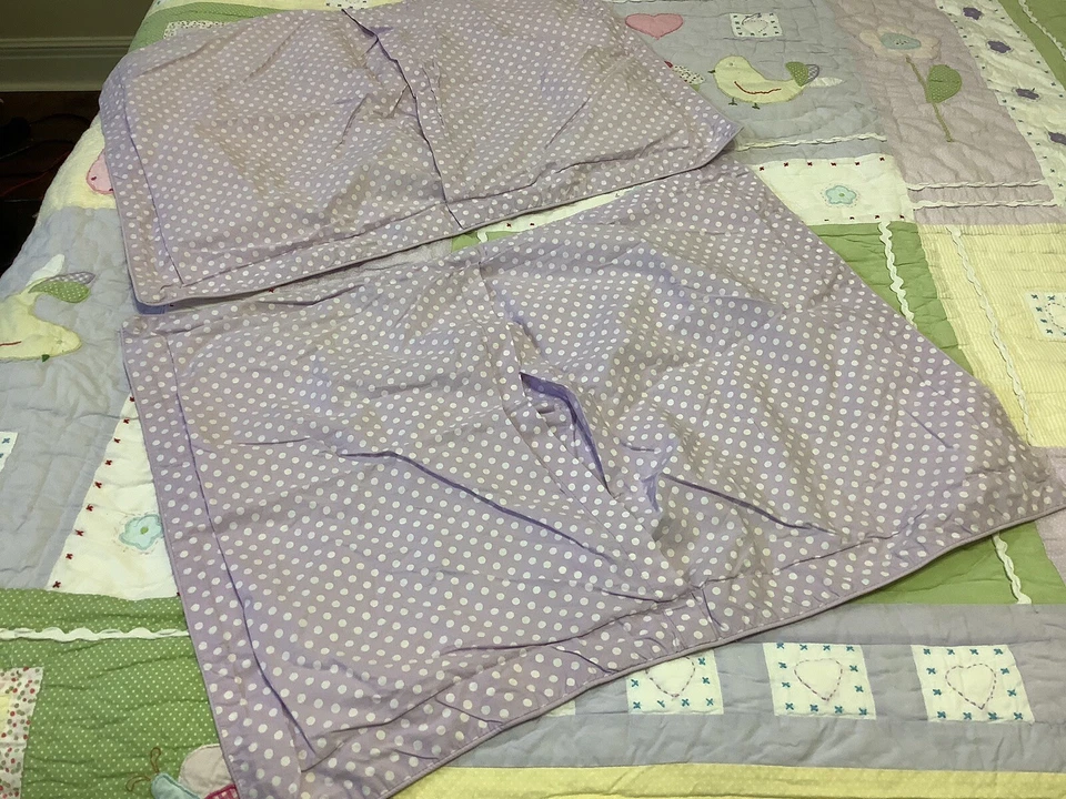 Edredón y 2 fundas Pottery Barn Kids Full Queen lavanda retazos Foto 3 de 4