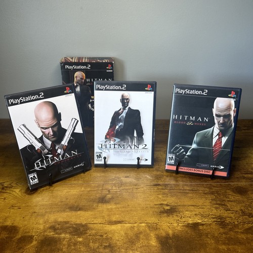 Hitman Trilogy Hitman 2 Silent Assassin Blood Money and Contracts PS2 CIB - Picture 3 of 13