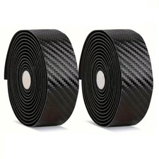 NASTRO MANUBRIO BICICLETTA DA CORSA SIMIL CARBONIO BICI VINTAGE RETRO - NERO