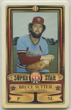 1983 Perma-Graphics Superstars Credit Card #17 Bruce Sutter St. Louis Cardinals