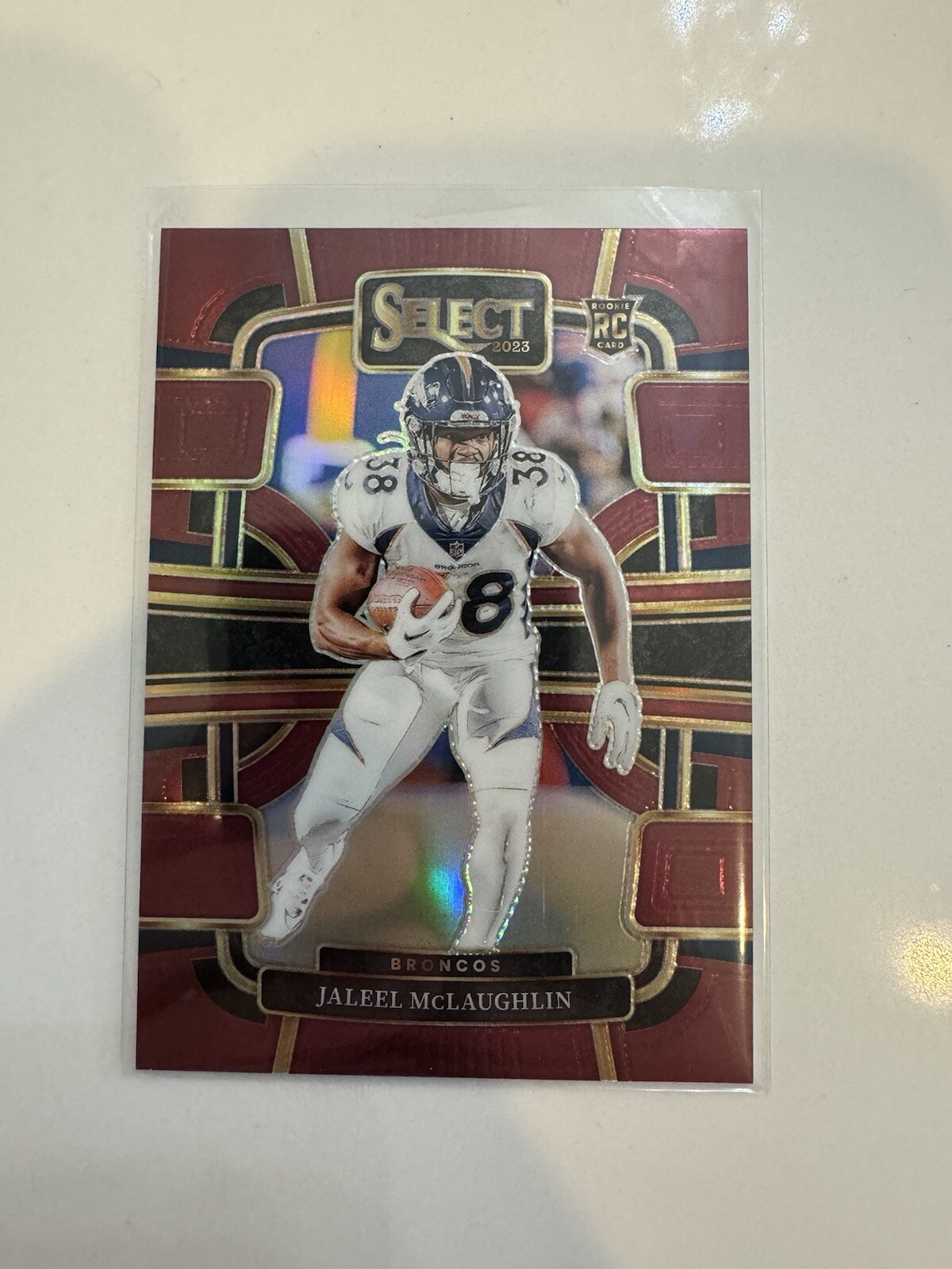 2023 Select Football Jaleel McLaughlin Concourse Maroon /149