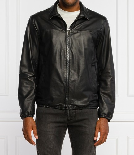 GIUBBINO BLOUSON GIACCA PELLE EMPORIO ARMANI UOMO 01R55P 01P54 NERO 999 |  eBay
