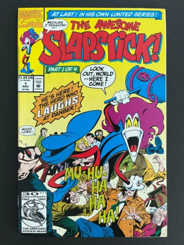 Slapstick #1 (Marvel, 1992, KEY - ORIGIN OF SLAPSTICK, VF/NM) COMBINE SHIPPING