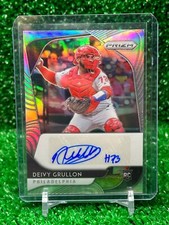 2020 Panini Prizm Rookie Auto Silver Prizm Deivy Grullon #RA-DG Rookie Auto RC