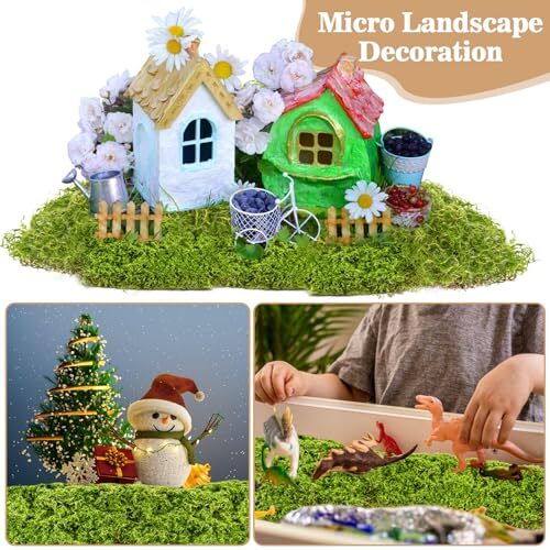 Faux Moss Sheet Artificial Moss for Crafts Green Artificial Moss Mat