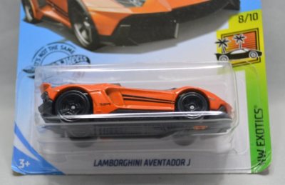 Hot Wheels Orange Lamborghini Aventador J #223 HW Exotics 8/10