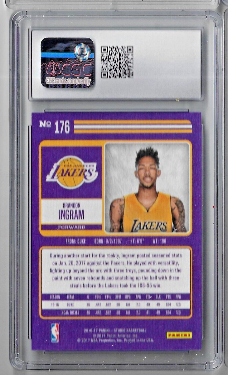 その他 Panini Studio Brandon Ingram 2016 Panini Studio Brandon Ingram Rookie RC #176 PSA 9 Mint