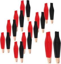 20Pcs Insulated Alligator Clips, Heavy Duty Alligator Clamps, 20A Copper Metal A