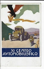 1933 Italian Art Military Postcard Militaire XI Centro Automobilistico