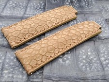 20mm/16mm Brushed Ostrich leg Leather Watch Band Exotic Leather